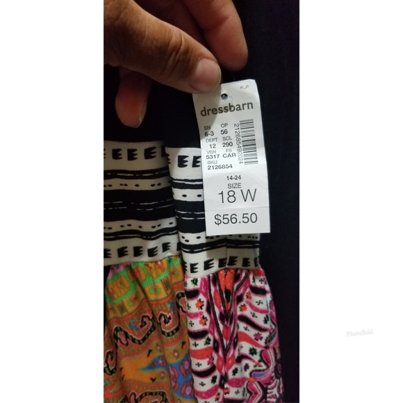 Dress Barn Summer Stretchy Maxi Dress Sz 18 - Picture 2 of 3